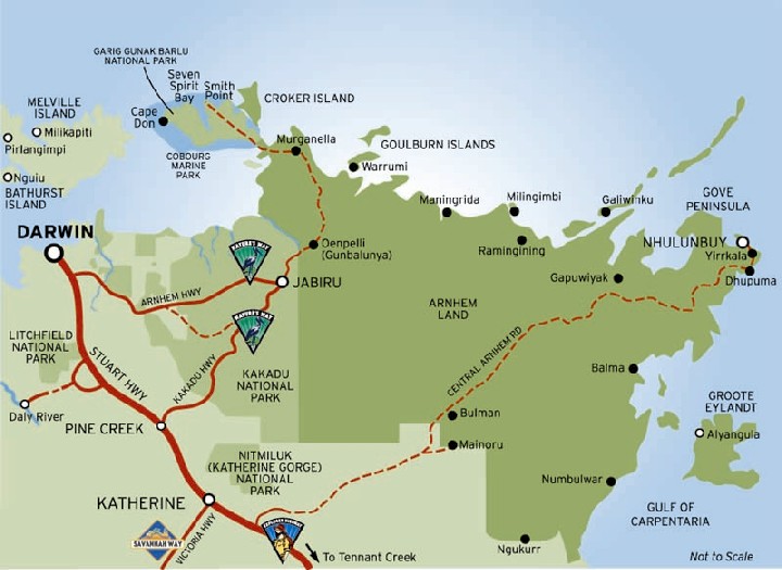 Map of Darwin Australia