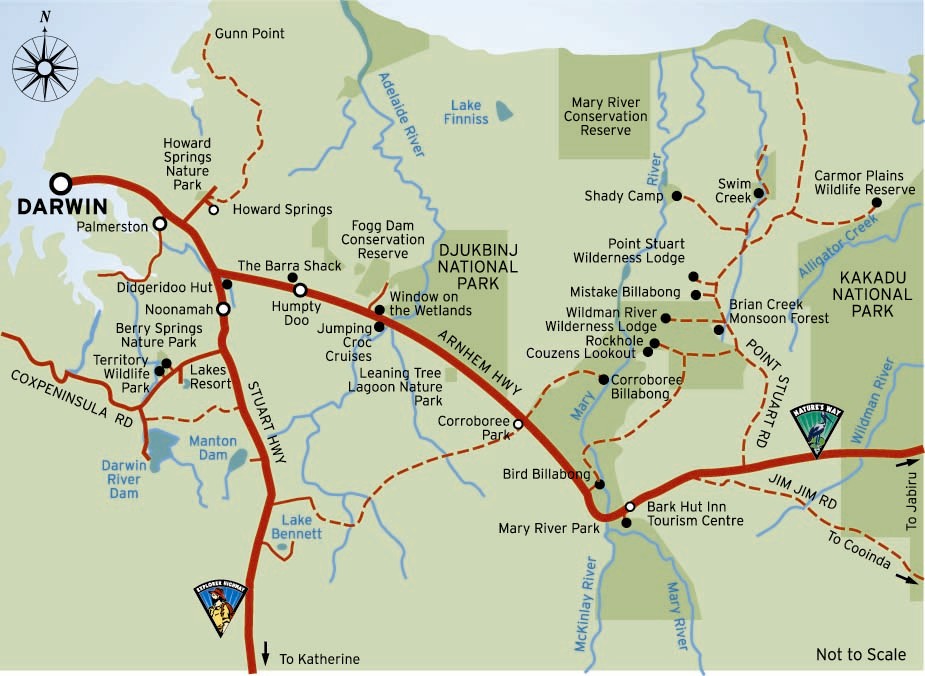 <strong>Map of Arnhem Highway Northern Territory 