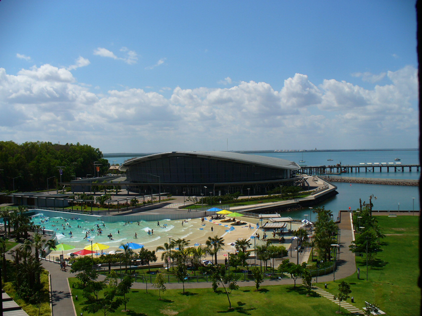 Visit and swim at the Darwin Waterfront Wave Pool and Recreation Lagoon in Darwin Northern Territory Australia