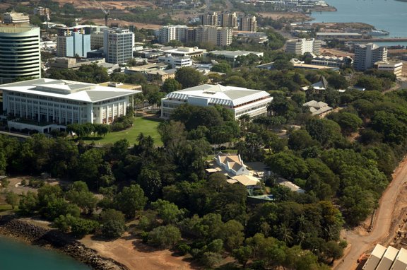 Lameroo Beach is on the left beyond this ariel view of  Darwin - Thanks Mark Christie