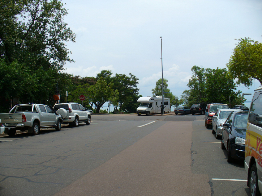 Parking along Knuckey Street Darwin opposiste the Esplanade and Char Restaurant
