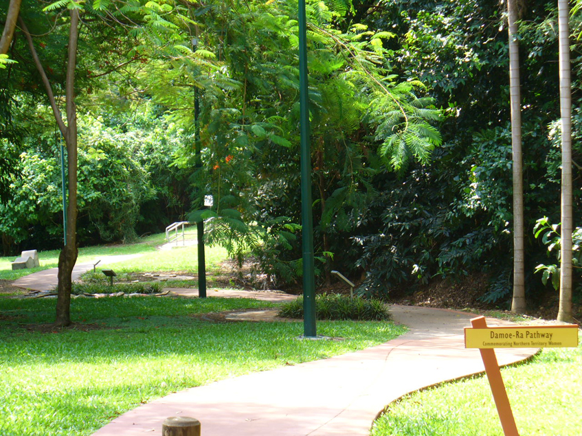 Dameo Ra Walk Path in CBD Darwin in Northern Territory Australia