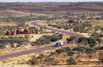Darwin to Alice Springs on the Stuart Highway with a Darwin 4wd camper self drive hire
